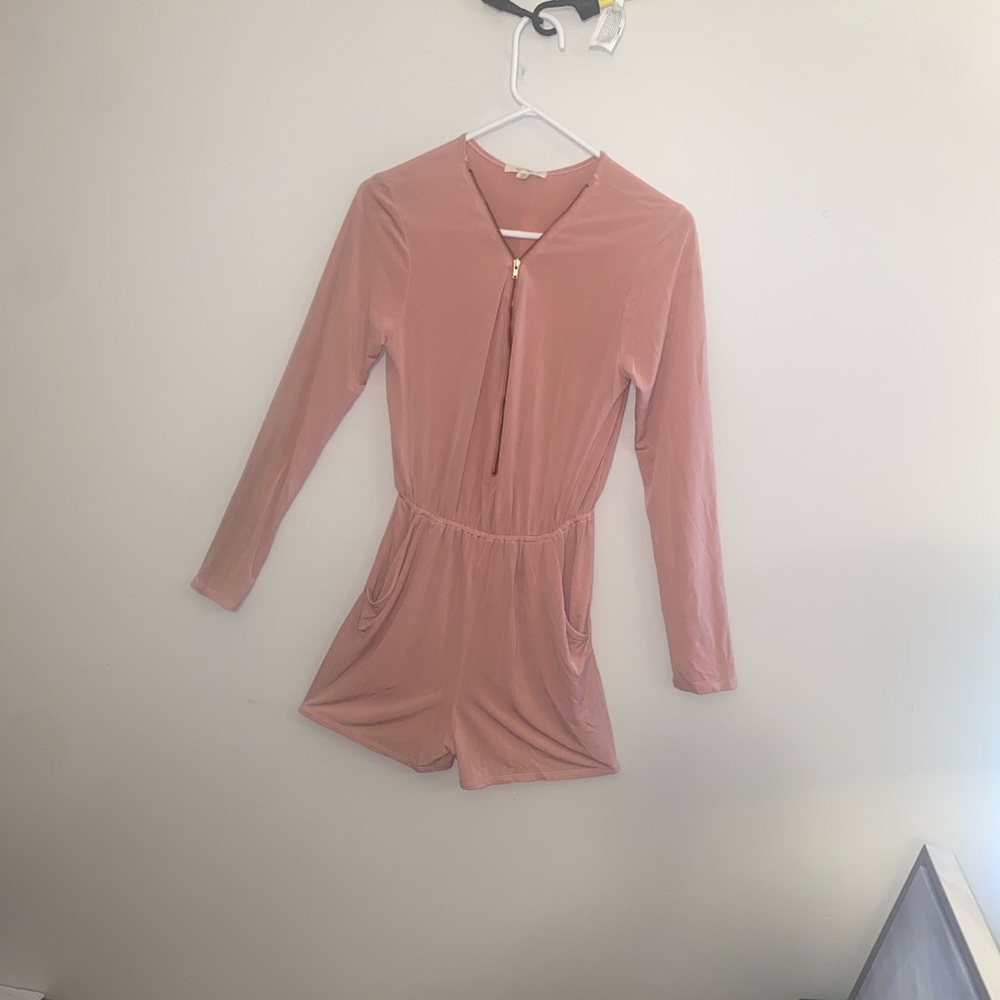 Romper Pink Long Sleeve